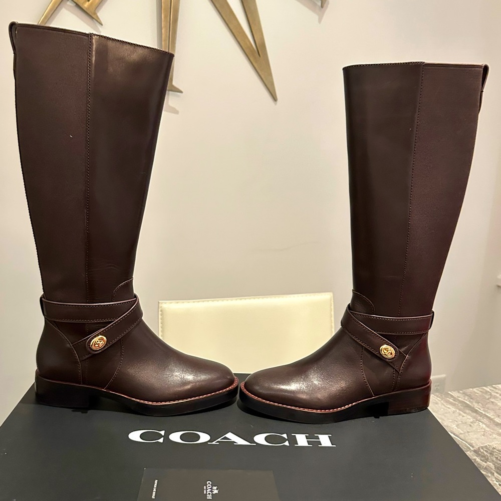 Coach riding boots.